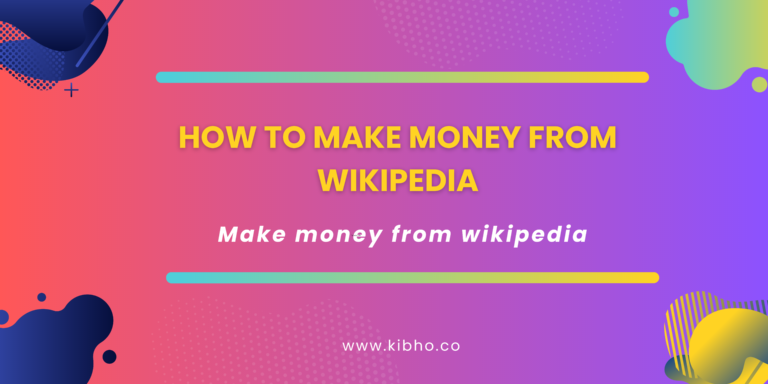 make money from wikipedia